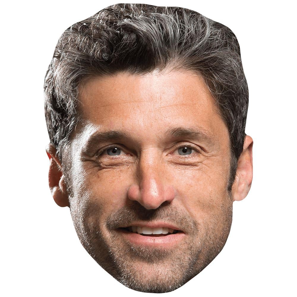 Patrick Dempsey (Smirk) Celebrity Mask, Flat Card Face, Fancy Dress Mask