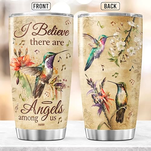 Miniatura 2 de Vaso de café de colibrí, taza de viaje grande con tapa, regalos de cumpleaños para mujeres, mamá, abuela, taza aislada para bebidas calientes y