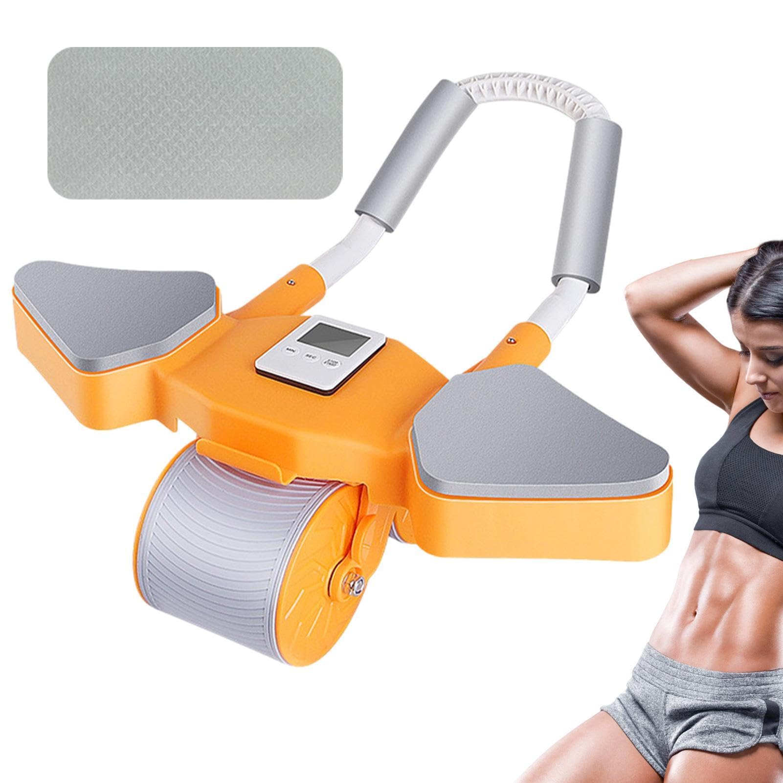 Ab Wheel Roller, rullo addominale con supporto per gomito | Fitness Roller Wheel Core Training - Ruota addominale per gli appassionati di fitness, impugnatura antiscivolo, comoda ruota addominale