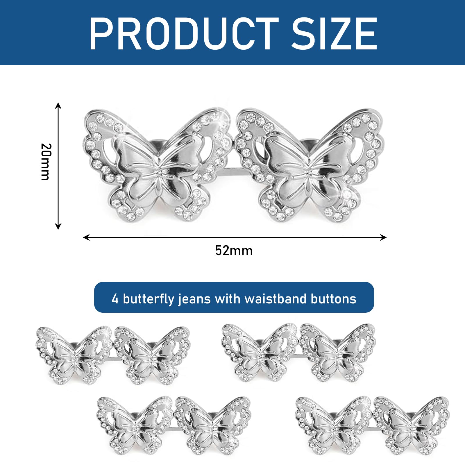 Lot De 8 Pince Pour Pantalon Trop Large, Boucles De Taille