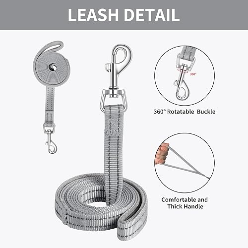 Vista 30 de AMTOR - Arnés para perro con correa, arnés reflectante, ajustable y sin tirones para cachorros con chaleco acolchado para perros y gatos Beige