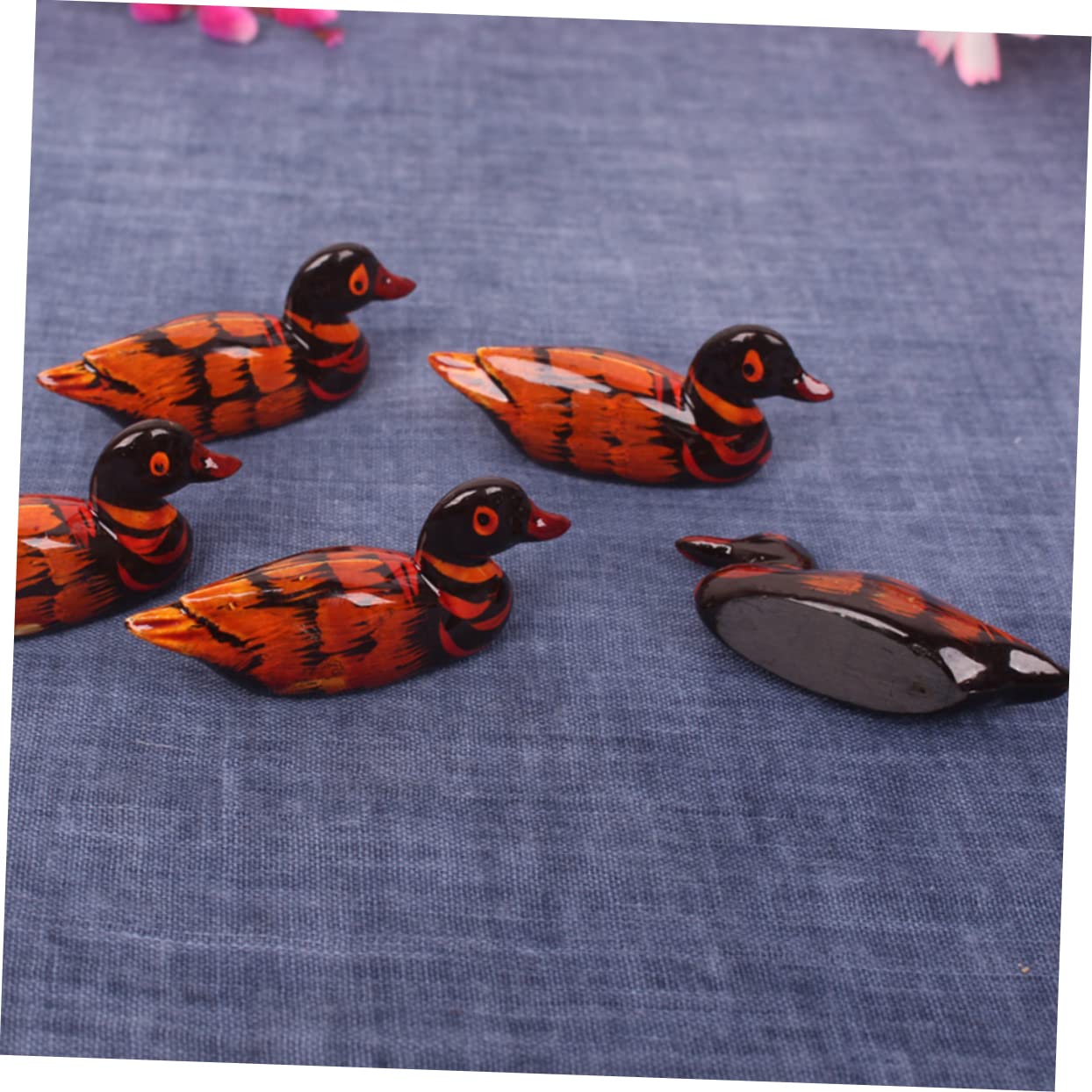 Support décoratif pour Baguettes, Porte-cuillères, Support pour cuillères et fourchettes en Porcelaine, en Forme de Canard (6 pièces).