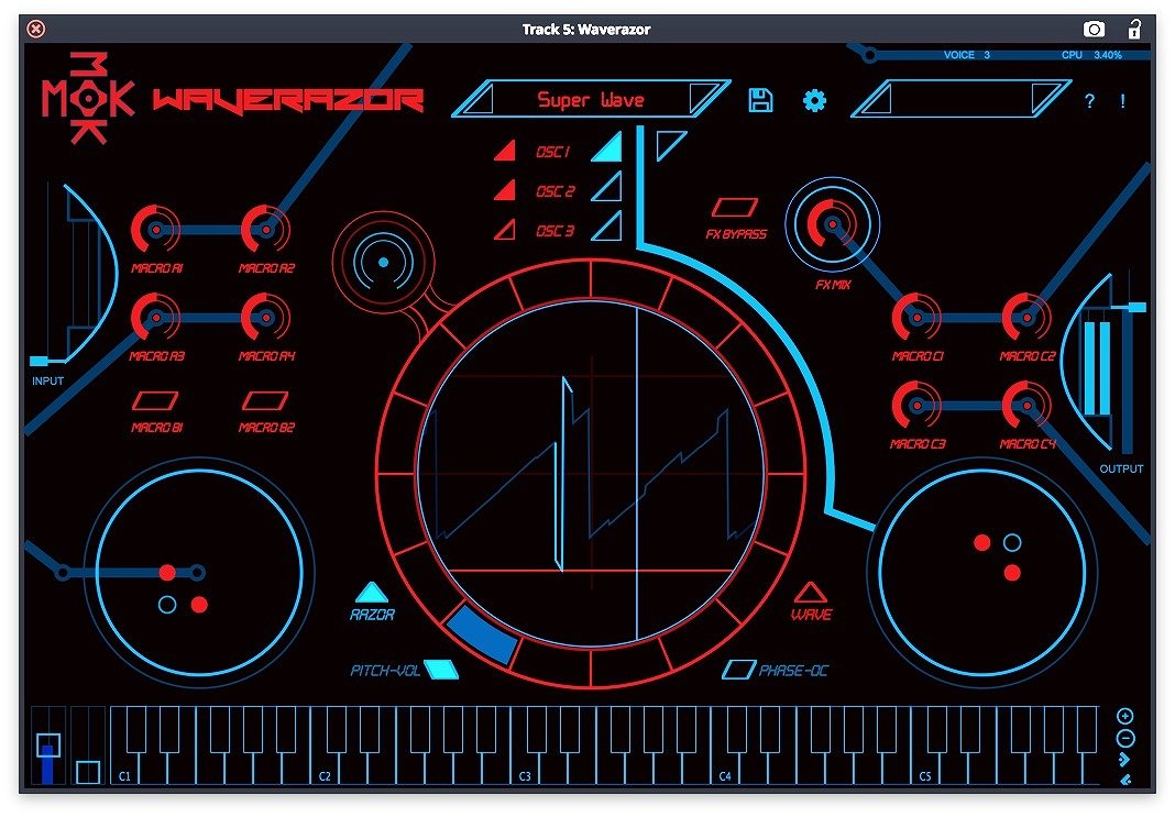 Tracktion トラクション MOK Waverazor 独自設計のオシレータを備えるソフトウェア・シンセサイザー Amazon.co.jp: Tracktion トラクション MOK Waverazor 独自設計の