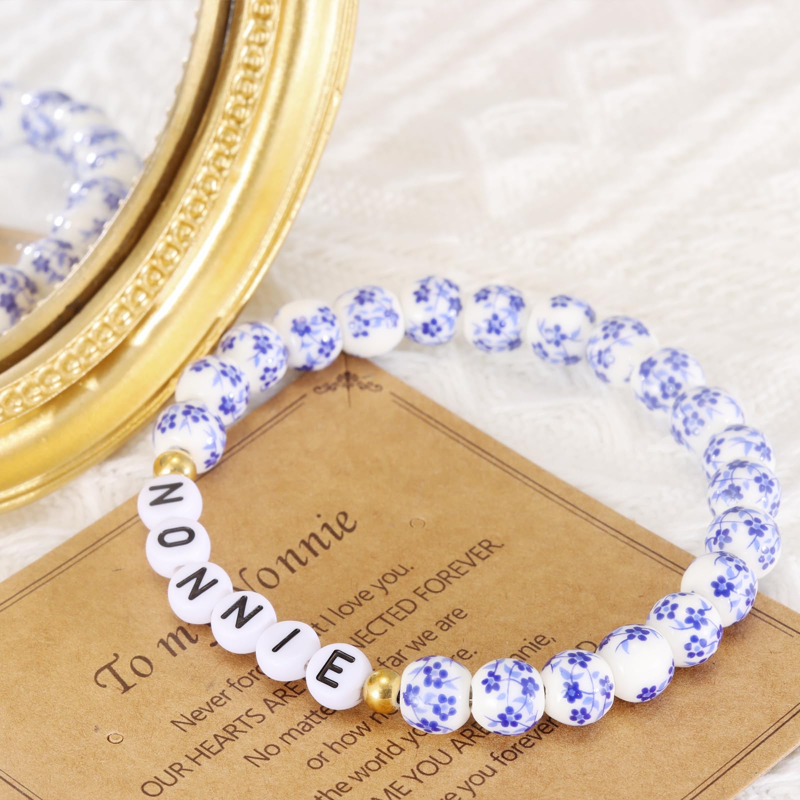 HUTIMY Gifts for Nonnie Bracelet Women Grandma Customized Birthday Items Jewelry Best Nonnie Ever