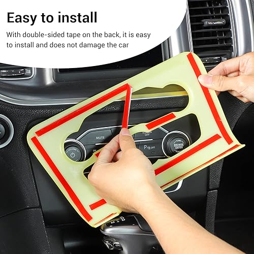 Vista 16 de Voodonala Para cargador de radio AC CD interruptor panel de ajuste para Dodge Charger 2015-2019, ABS rosa 1 unidad Rosa/Rebel Fun.