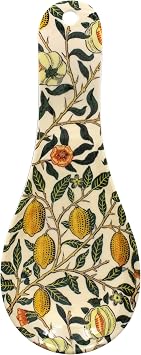 The Leonardo Collection Fruits Spoon Rest by William Morris | Elegant Ceramic Spoon Rest with Iconic Fruits Design | Perfect for Cooking or Kitchen Display | Timeless and Functional