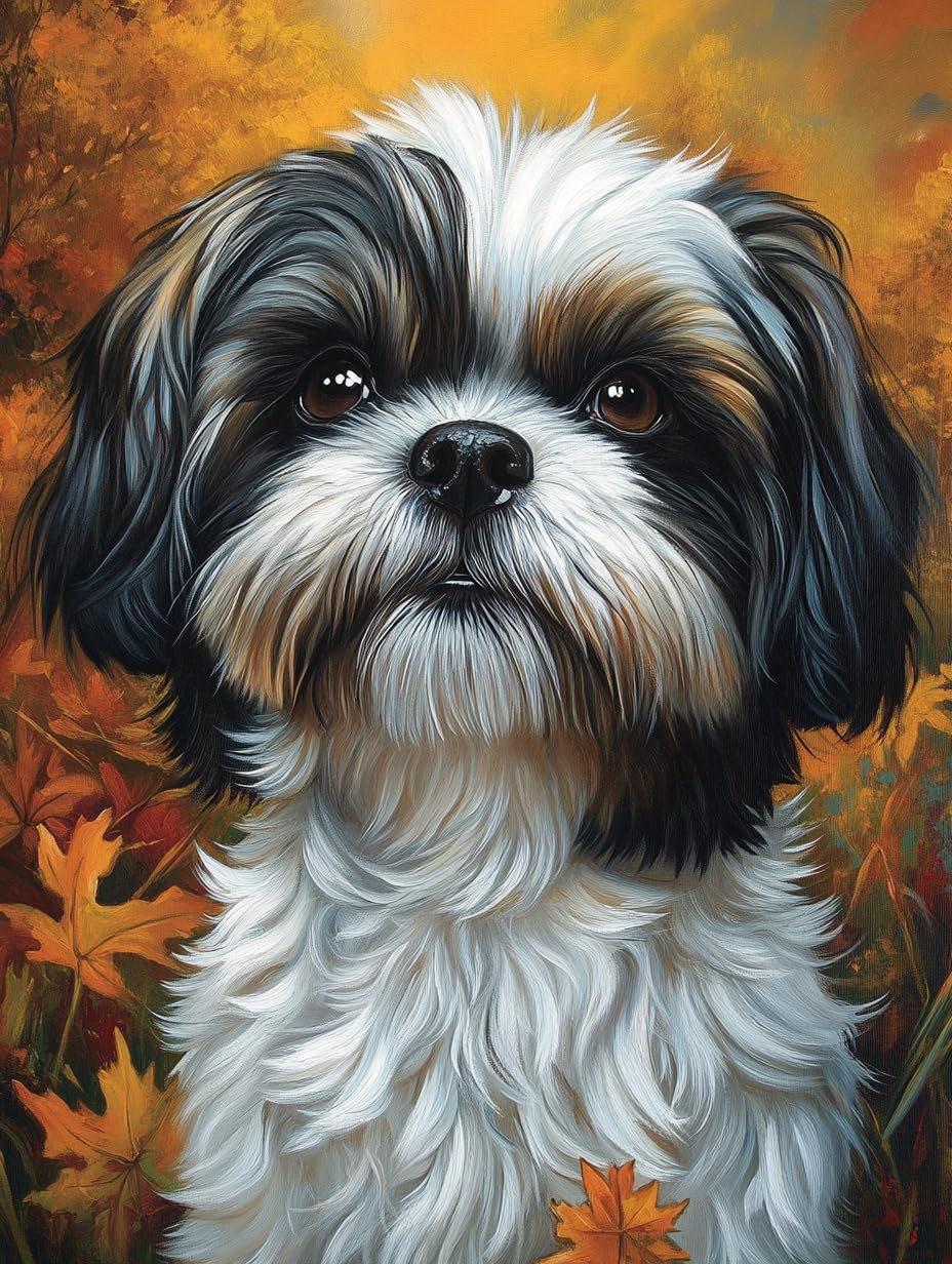 5D Shih Tzu Diamond Art Kit - DIY Diamond Painting -1