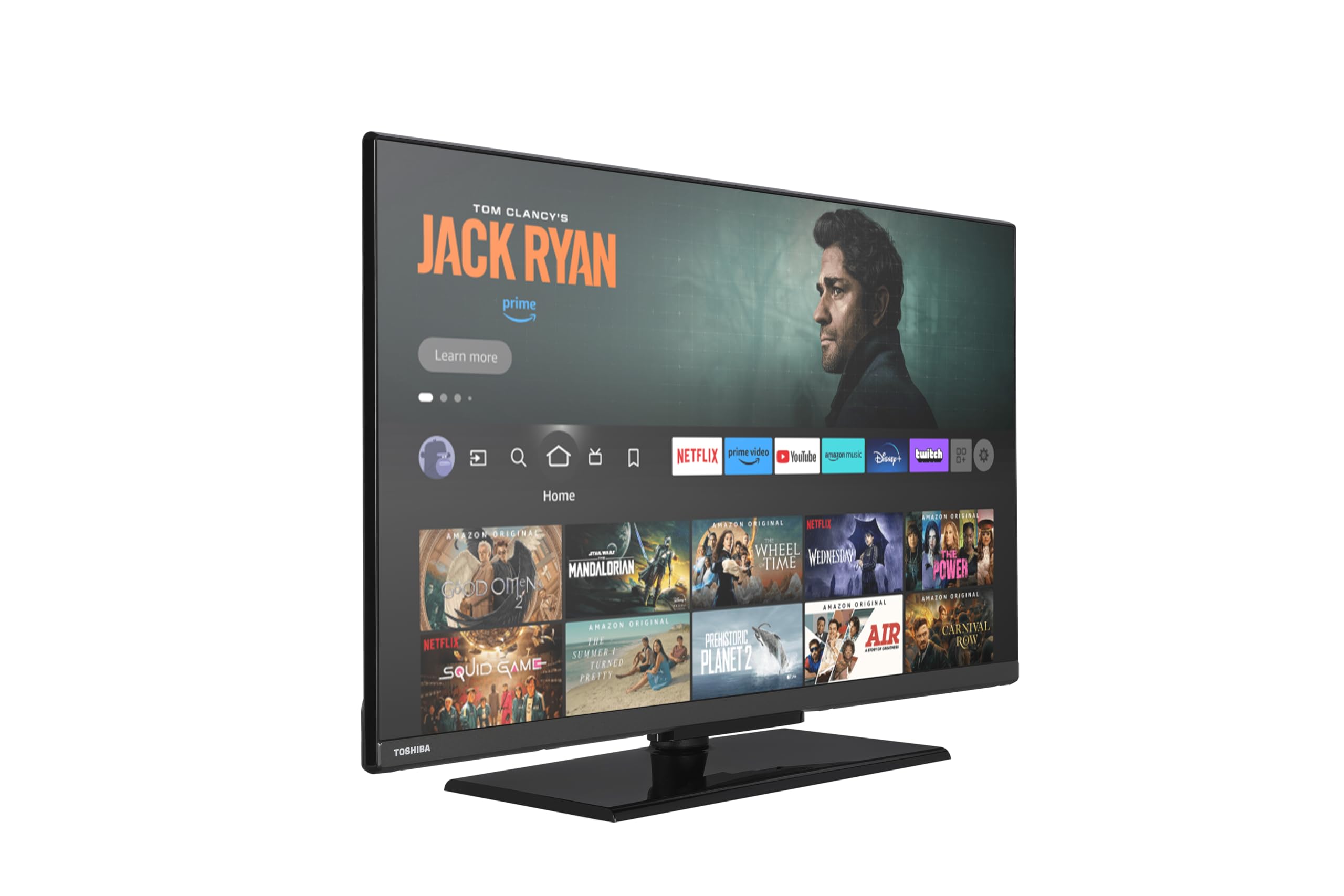 Toshiba Smart Fire TV 24" HD Ready 24WF3F63DAR 24" avec Alexa intégré, téléviseur LED compatible avec Alexa, DVB-T2, technologie LED, HDR, HDMI 2.1, Dolby Audio
