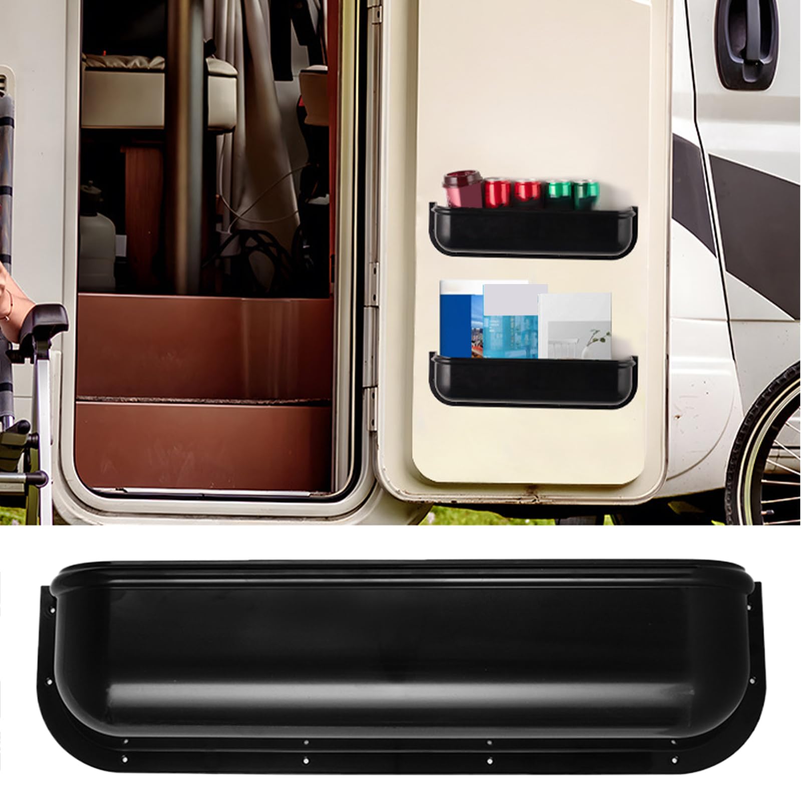 Générique Range-Porte pour Camping-Car - Boîte de Rangement Intérieur avec Poches pour Camping-Car,Accessoires Voiture Imperméables Porte-Bagages Grande Capacité pour Boissons et Outils