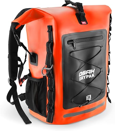 Miniatura 1 de Mochila impermeable 35L55L85L  Mochila de senderismo resistente con parte superior enrollable que mantiene el equipo seco para viajes, kayak,
