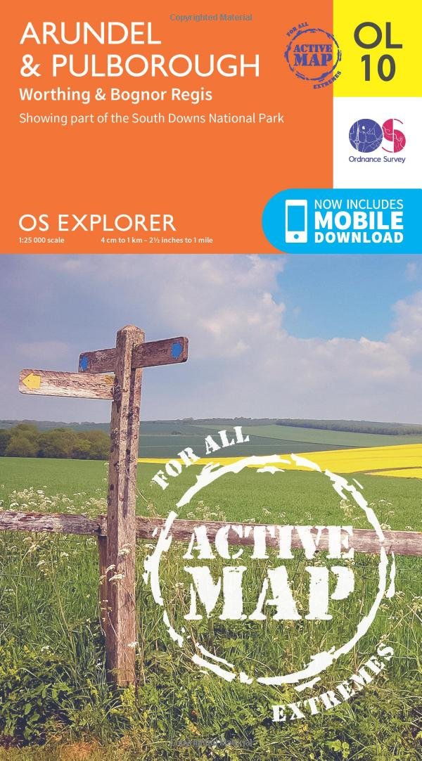 Arundel & Pulborough Map | Weatherproof | Worthing & Bognor Regis | Ordnance Survey | OS Explorer Active Map OL10 | England | Walks | Hiking | Maps | Adventure (OS Explorer Map Active)