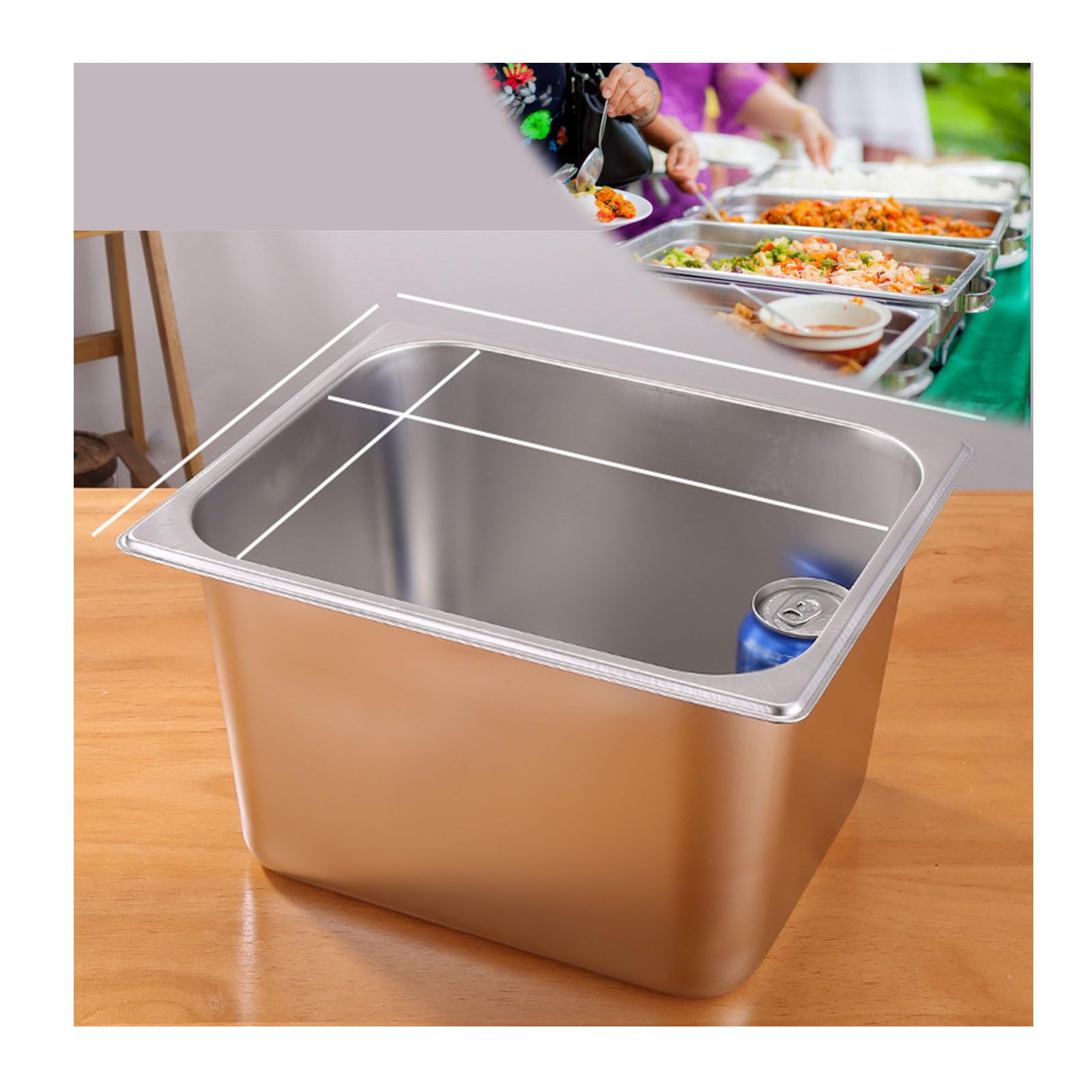 Gastro Behälter Zutatenbehälter,Edelstahl Beilagenbehälter Für Gastro Et Küche,Pizza Zutatenbehälter Mit Deckel,1/2（32.5 * 26.5cm）,20cm