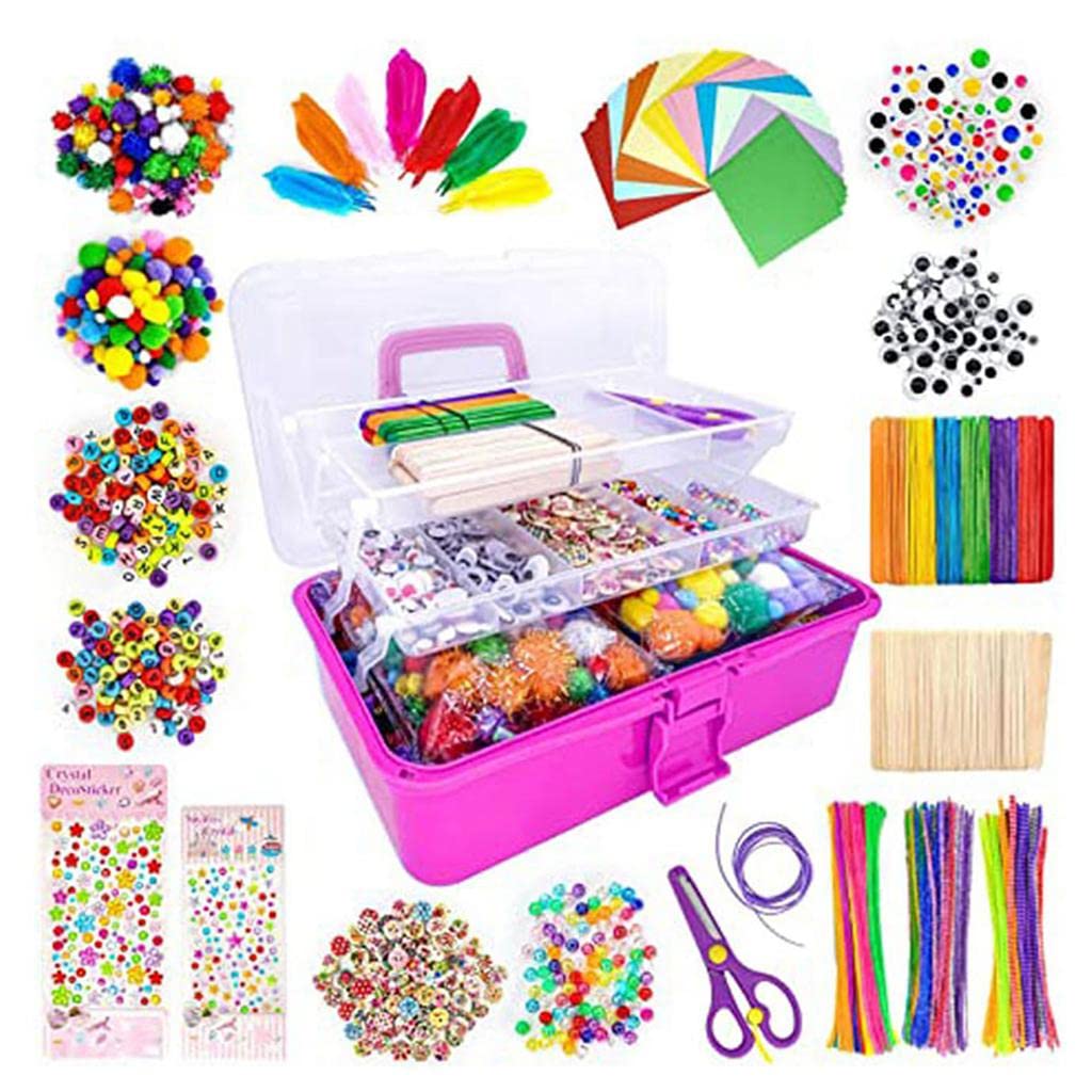 1500 Pezzi Materiale Fai Da Creativo Bambini Set Manualità Artistica Accessori Lavoretti Educativi Artigianali Regalo Adatto a Casa Scuola Atti,