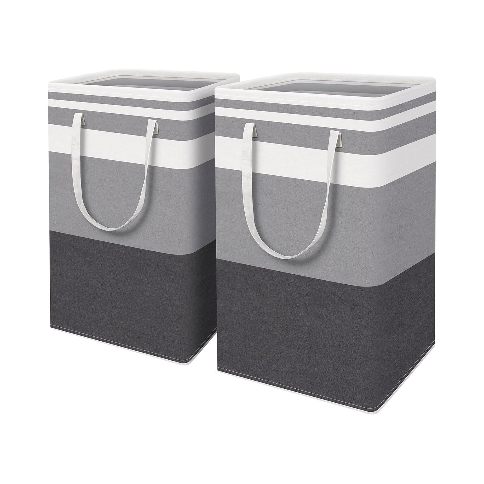 Fahoujs 2 Piece Foldable Cloth Laundry Hamper 75L Practical Carrying Handles Space Saving Storage Solution for Bedroom Travel Friendly Foldable Laundry Bag