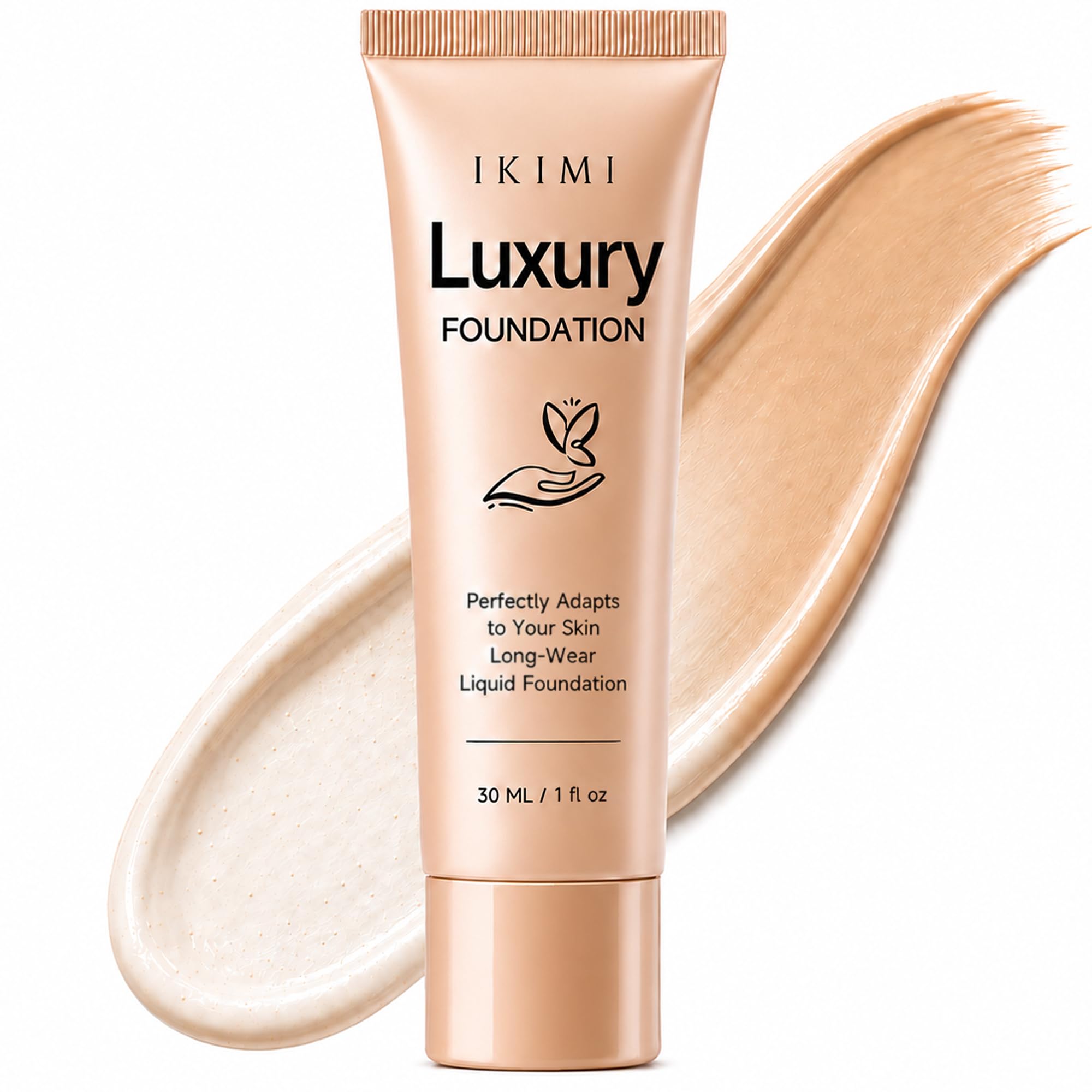 Luxury Color Changing Foundation for Mature Skin: Color Changing Foundation for Women with Hyaluronic Acid & Vitamin E, Self-Adjusting Light-to-Medium Coverage, Natural Dewy Finish 1 Fl Oz (Pack of 1)