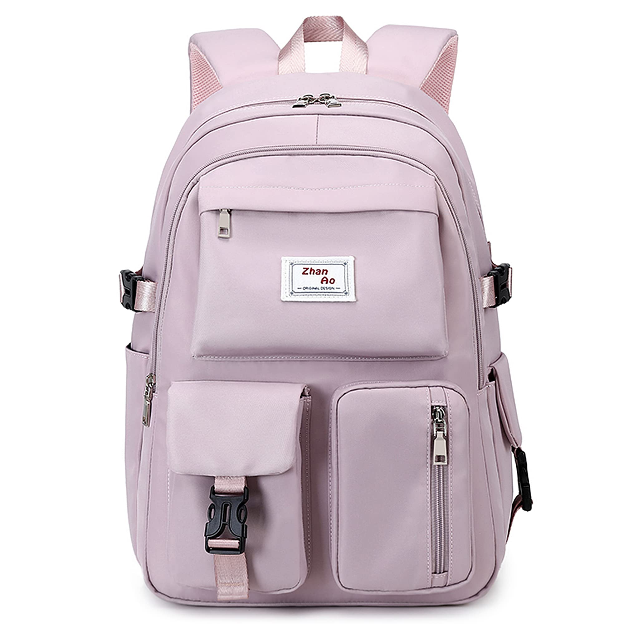 VARLIVOO Niña Mochila Estudiante Mochila 15,6" Portátil Universitaria Mochila de Mujer Adolescentes Mochila Escuela Viajar Colegio Cámping Impermeable Poliéster Púrpura