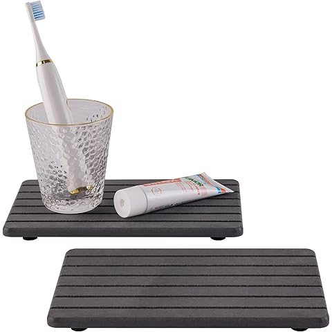 2 PCS Water Absorbent Diatomite Coasters (9.5