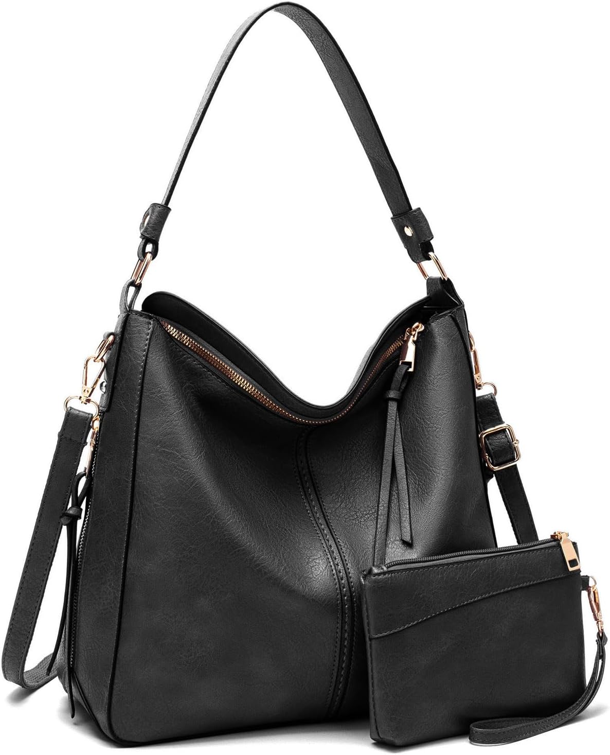 Large Purses and Handbags for Women Hobo Bags Tote Bag Crossbody Shoulder Bag Satchel Purse Set 2pcs