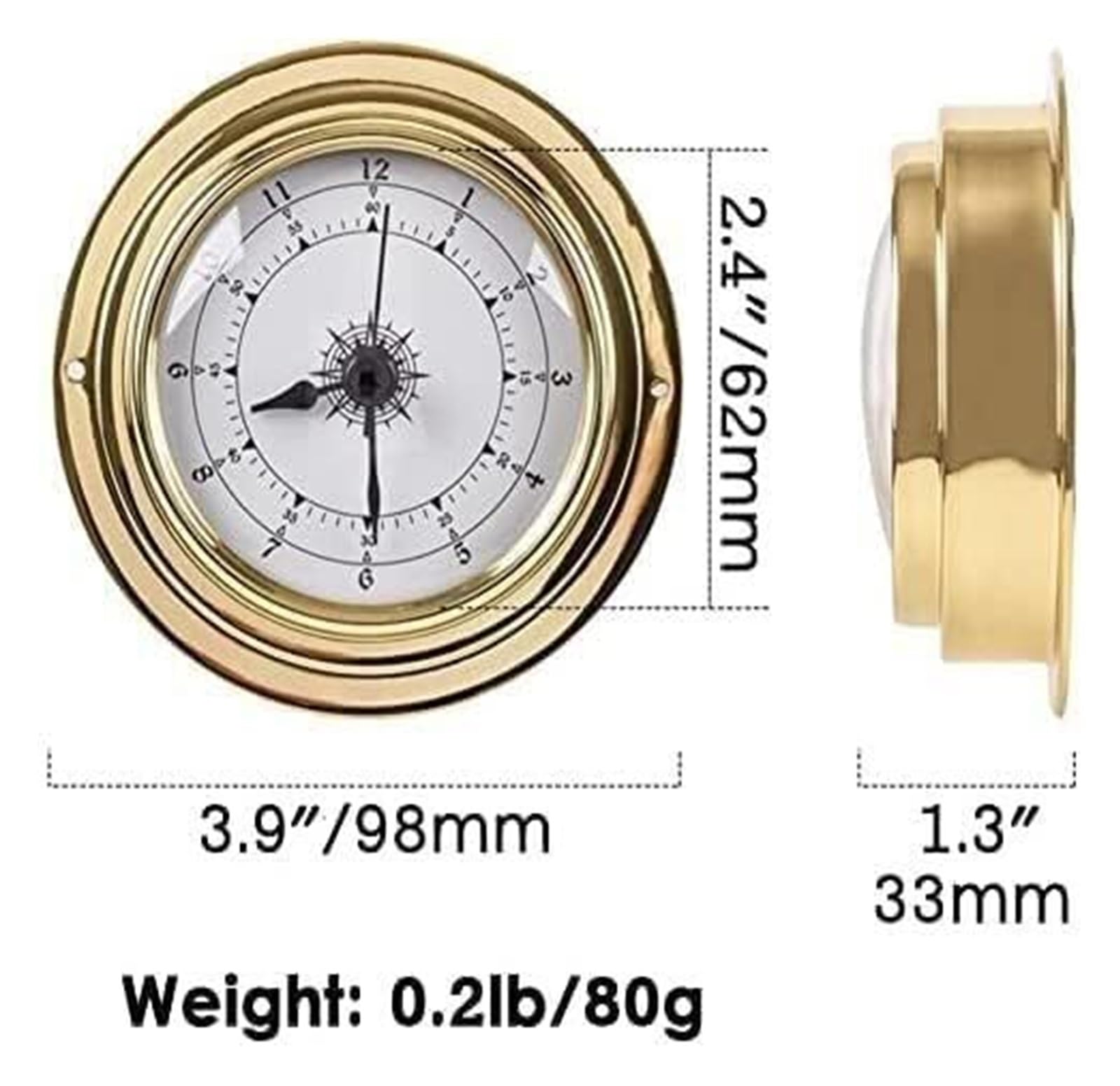 Barometer, 3,9 Zoll Wandthermometer, for Zuhause, Hotels, Büros, Fabriken-Thermometer