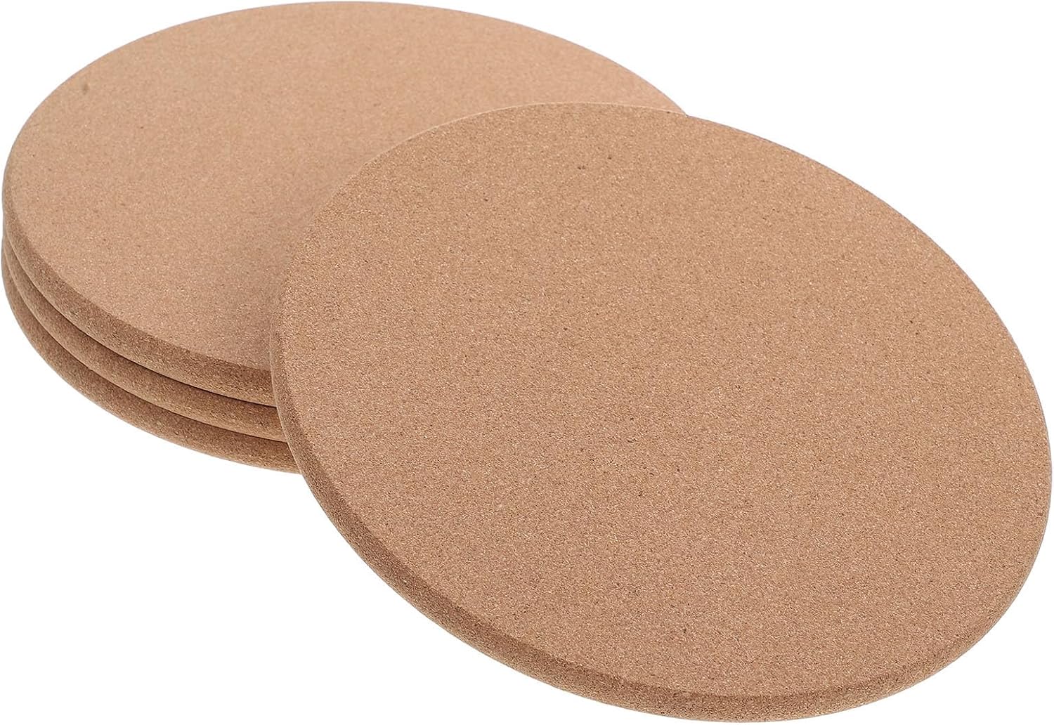 4pcs Cork Trivets for Hot Dishes and Pots Nonslip Round Cork Hot Pads Versatile Kitchen Trivets for Barbecue and Dining Table Use 7.5 Inch Diameter