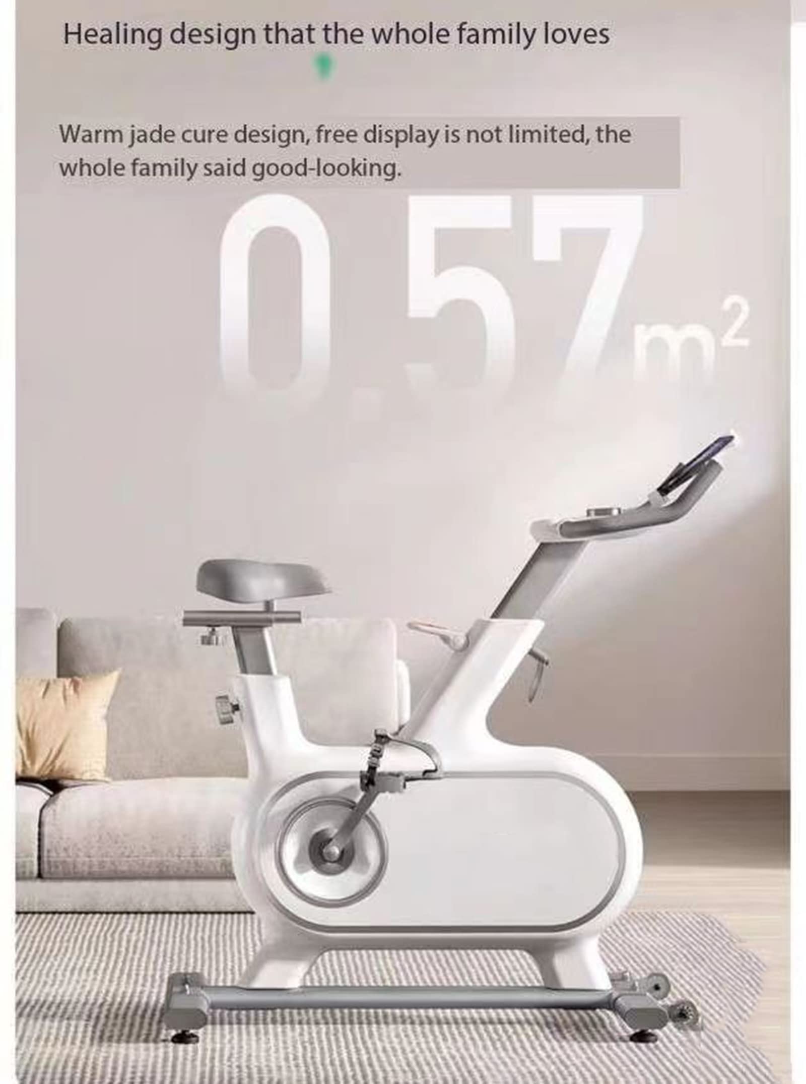 Rower fitness, rower spinningowy, wielopozycyjna regulacja, cichy rower sterowany magnetycznie, rower z wygodną poduszką do siedzenia, sprzęt do ćwiczeń i fitness (white)