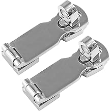 Bonsicoky 2Pcs Marine Grade 316 Stainless Steel Door Hasps, 3 Inch Heavy Duty Swivel Safety Hasp with Turning Padlock Eye Mount