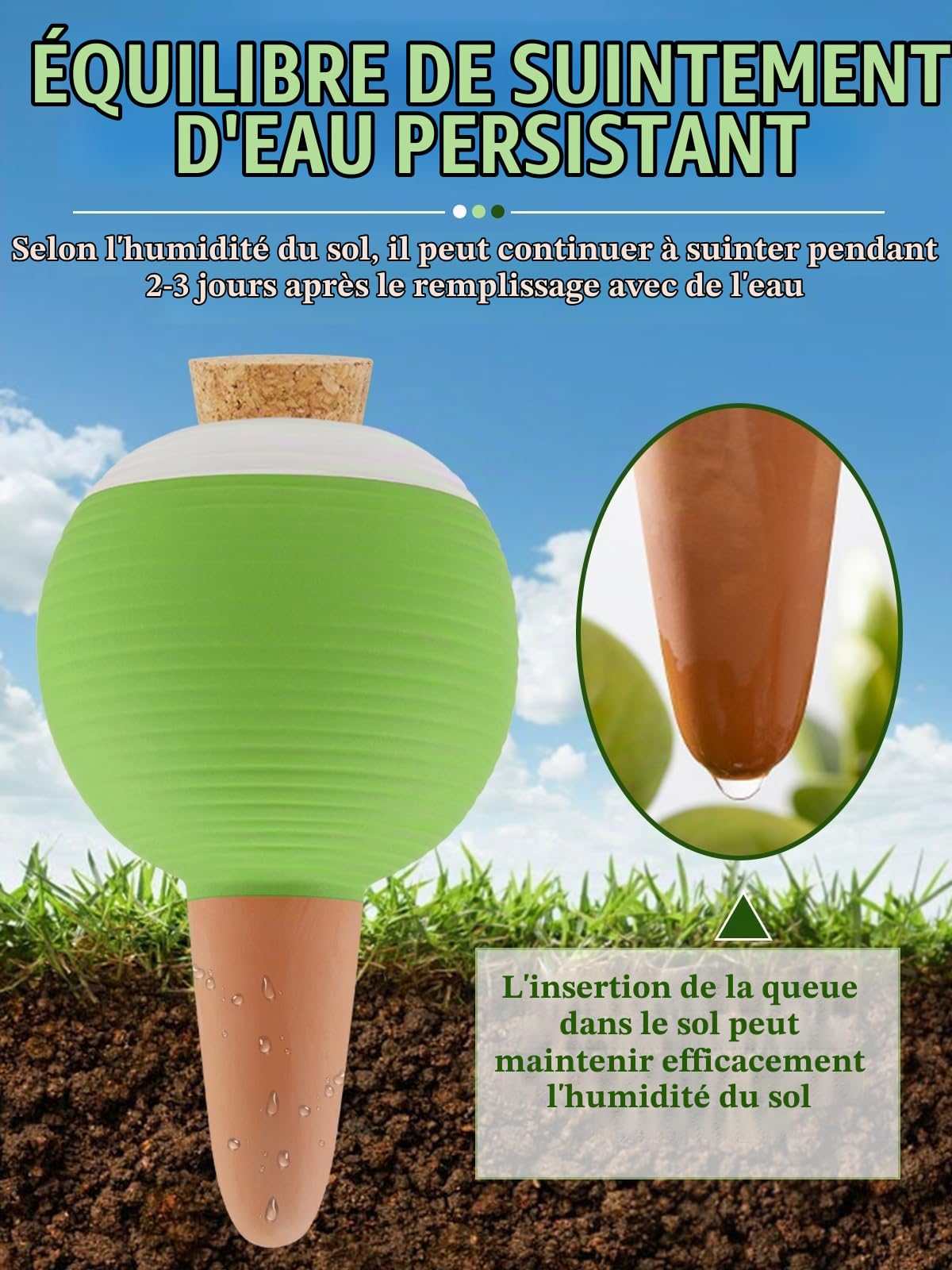 Kalolary 8 Pcs Irrigation Goutte à Goutte Kit 4 Couleurs | Grands Globes d'arrosage pour Plantes, Pointes d'arrosage Systèmes D'irrigation Automatique pour Plantes Jardin, Extérieur