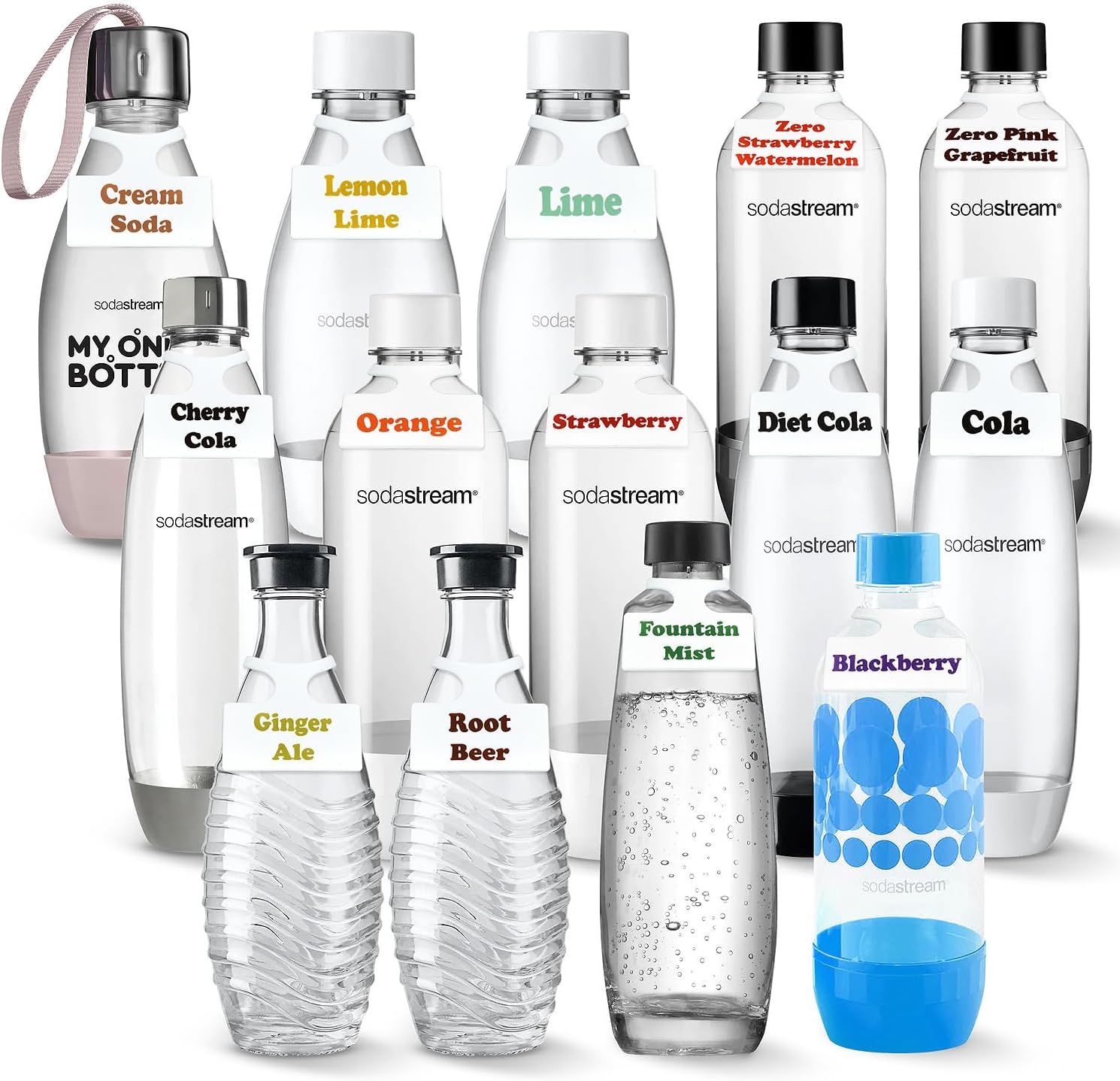 My Soda Reusable Silicone Labels for Soda Stream Bottles Easily
