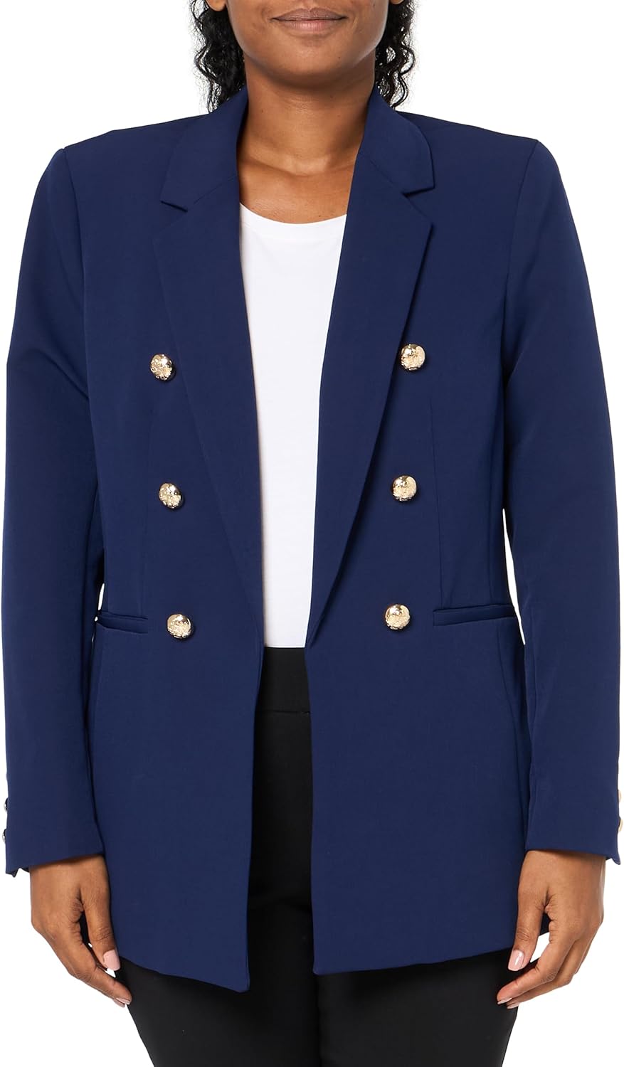 Anne Klein Women's Anne Stretch Faux Double Breasted Jacket
