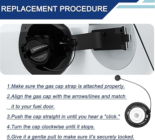 Miniatura 6 de GT360 - Tapones de depósito de gasolina para automóviles compatibles con Chevy GMC Cadillac Silverado Savana Express Sierra 1500 2500 3500 4500