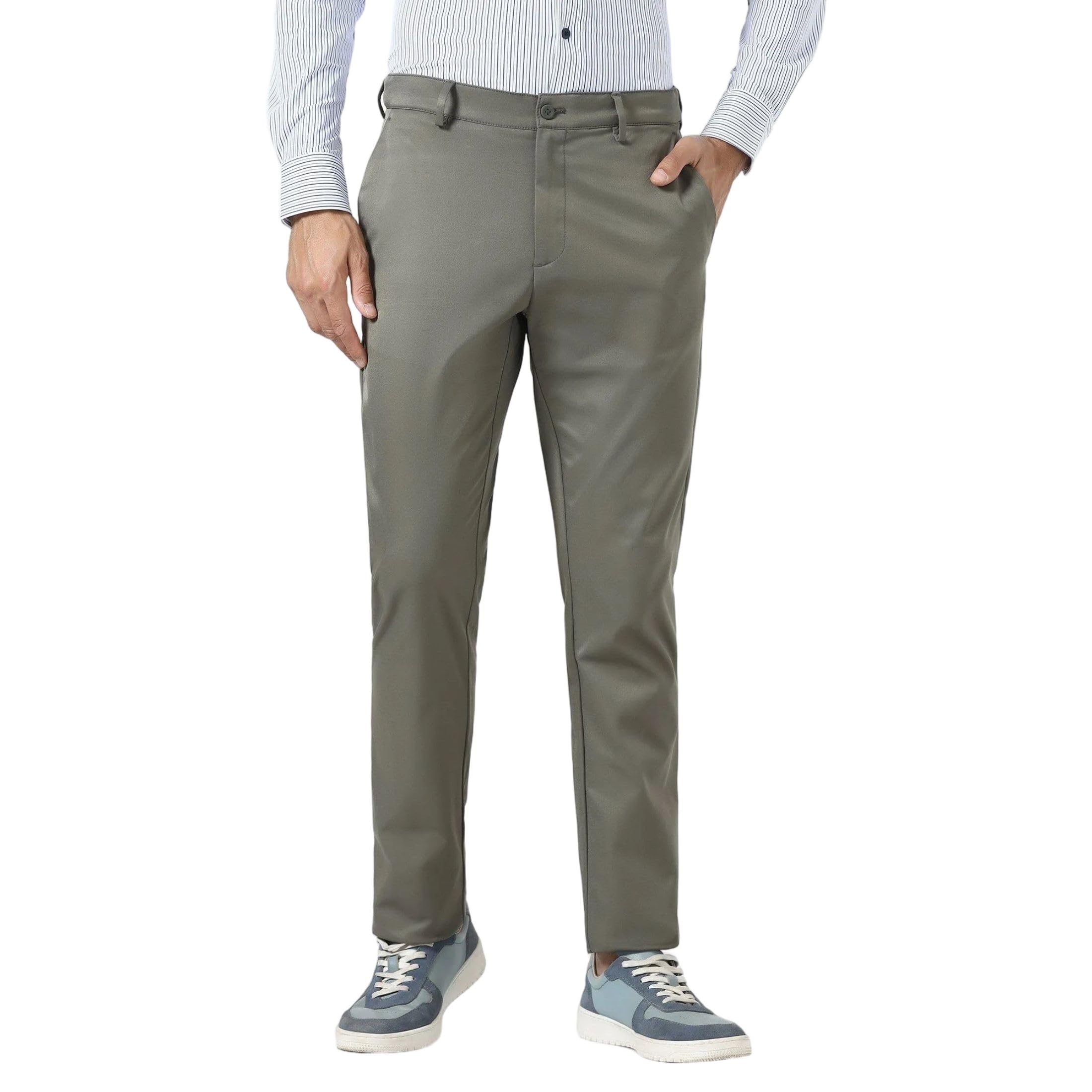 blackberrys Men's Polyester Solid Slim Comfort Formal Trousers-picture-28