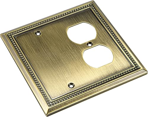 Vista 74 de Henne Bery Sunken Pearls - placa decorativa de pared para interruptor (Palanca simple, 2 unidades, níquel satinado)