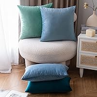 Vista 37 de EMEMA Paquete de 2 fundas de almohada de terciopelo, decorativas, cuadradas, suaves, sólidas, para sofá, dormitorio, silla o automóvil, 18 x 18 Gris