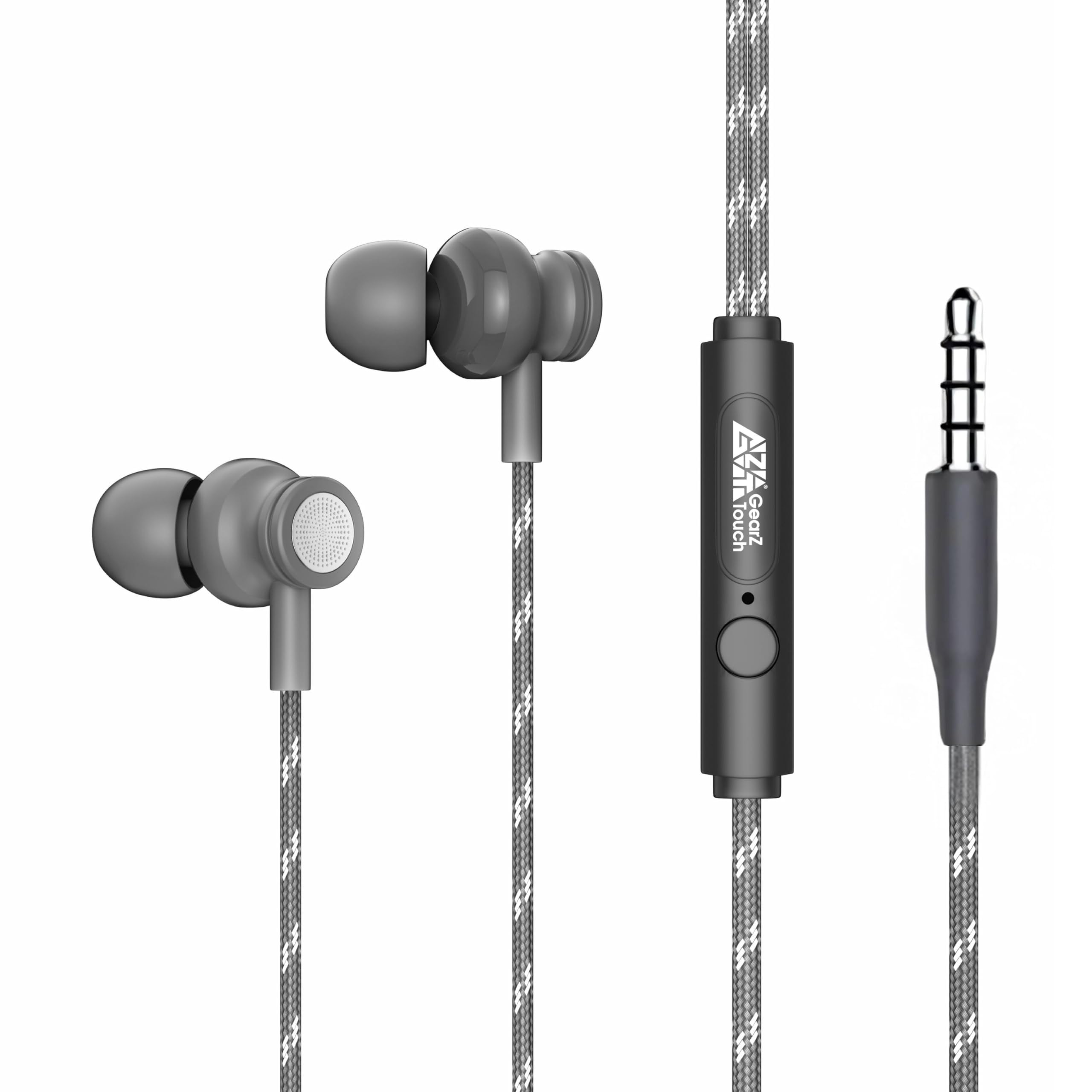 N'OISE 3.5mm Wired Earphone with Powerful HD Mic for Clear Sound, in-Line Volume Controller & Noise Cancellation Compatible with only 3.5mm Jacks in Mobiles (Grey)-image-33