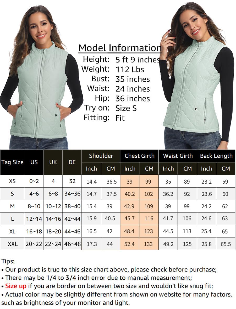 LONGKING Imbottito Gilet di moda Donna (Pacco da 1)