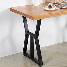 Ventuos - Metal Legs for Table, Dining Table Legs for Kitchen Modern Industrial Style - Set of 2. (W Shape)