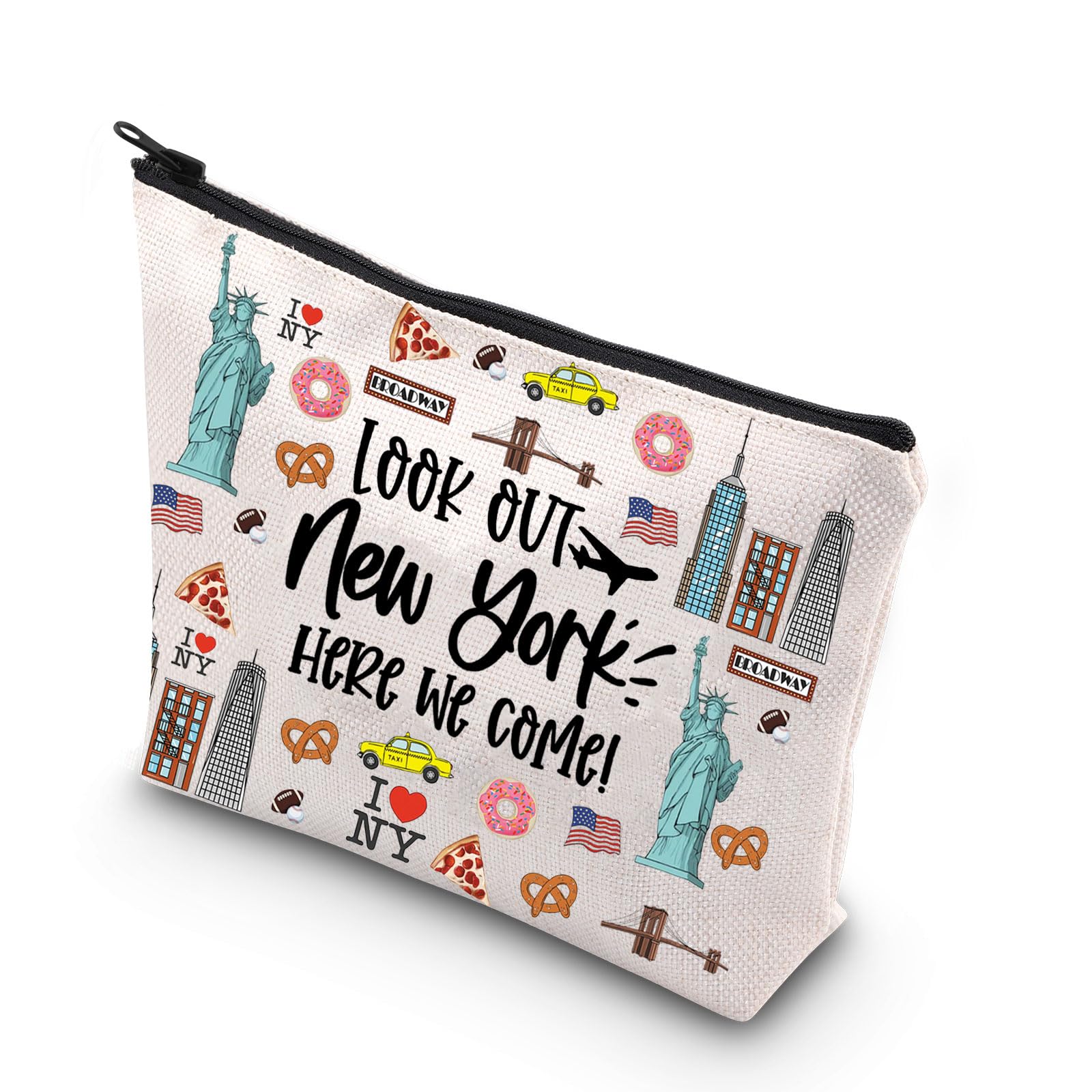 New York City Makeup Bag New York Trip Gifts New York Toiletry Bag New York City Travel Accessories (New York Makeup Bag)