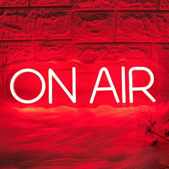 On Air Neon Sign for Twitch, Tiktok, Youtube Streamers/Gamers - Live Streaming/Recording Light Sign Red Cool Led Signs for Studio, Wall, Bedroom, Game Room Decor