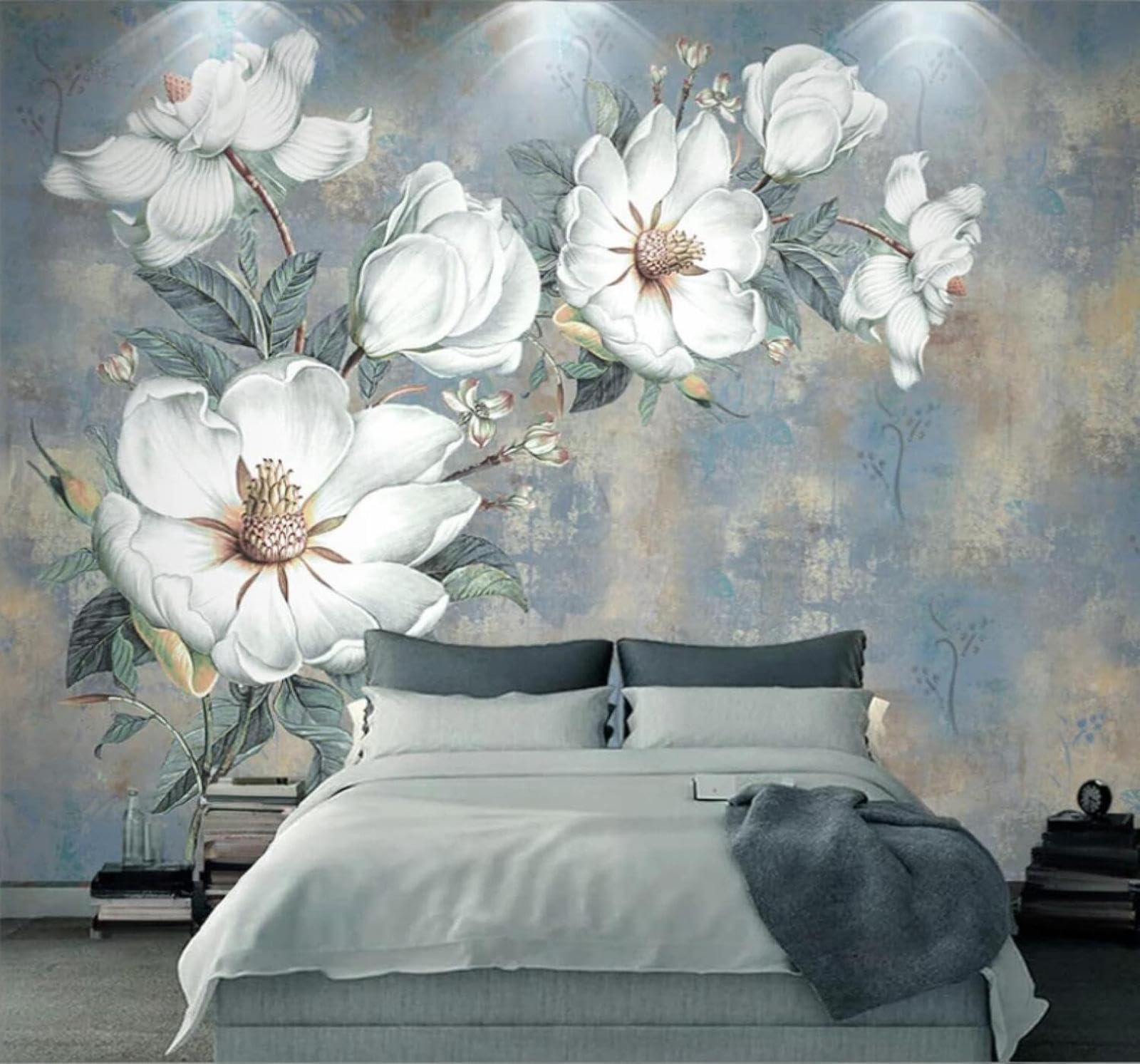 Vintage Three Dimensional Minimalist Plants Flowers 3D Wallpaper Easy Install Feature Office Living Room Sofa Bedroom TV Background Wall Decoration-350cm×256cm
