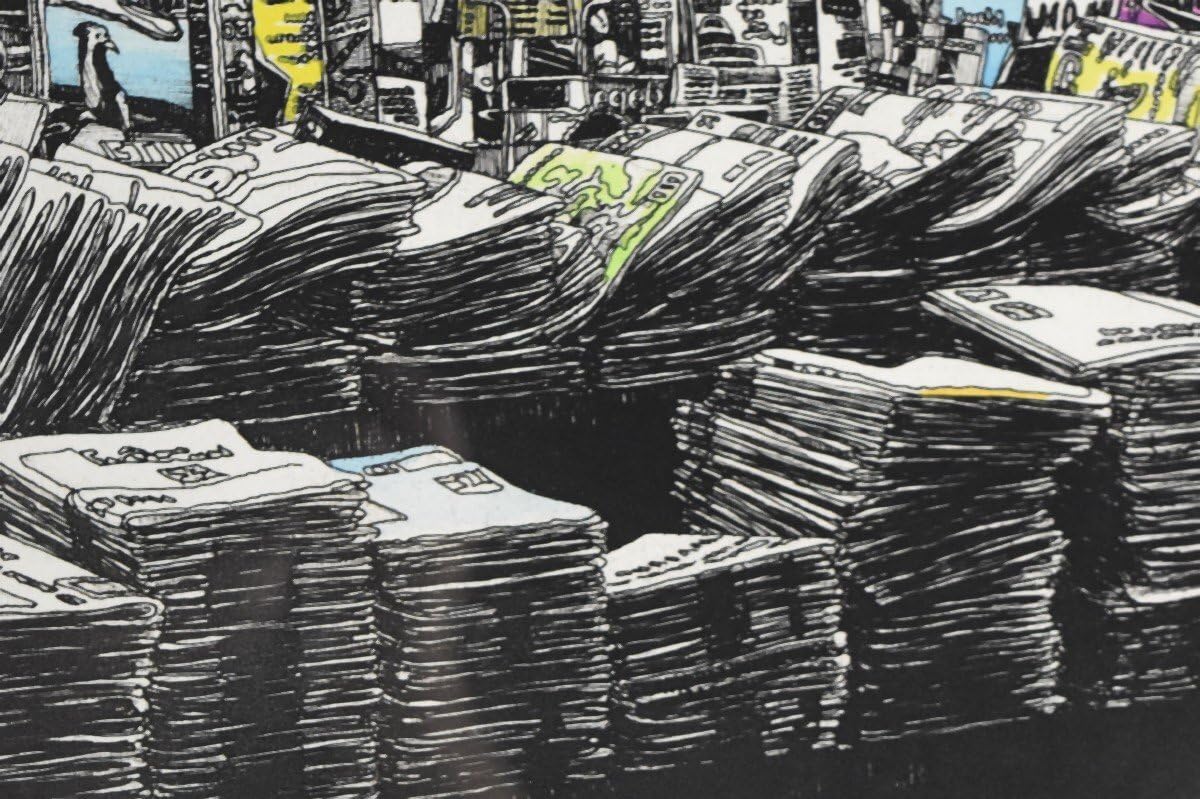 Amazon.co.jp: 佐藤正明 AP Newsstand No.35-B（SP）版画 複合技法 AP