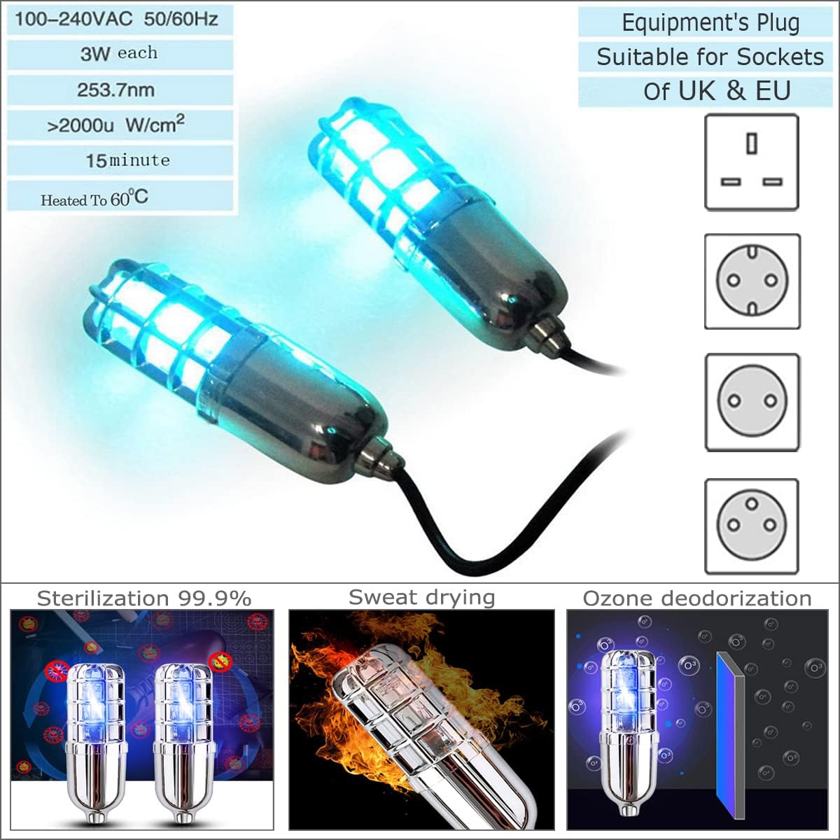 Ultraviolet(UV) Shoe Sanitizer Dryer Deodorizer UV Shoe Sterilizer