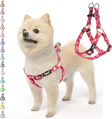 Miniatura 55 de PUPTECK Arnés para perro sin tirones, suave y ajustable, de nailon básico, chaleco para cachorros para caminar al aire libre con etiqueta