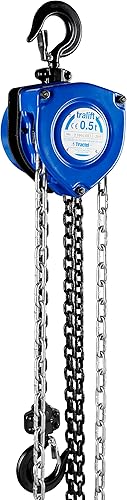 Tractel Polipasto de cadena manual  12 tonelada - capacidad de 1000 libras  Cadena de acero de 40 pies  Acero de grado industrial para construcción, disponible en Yaxa Peru