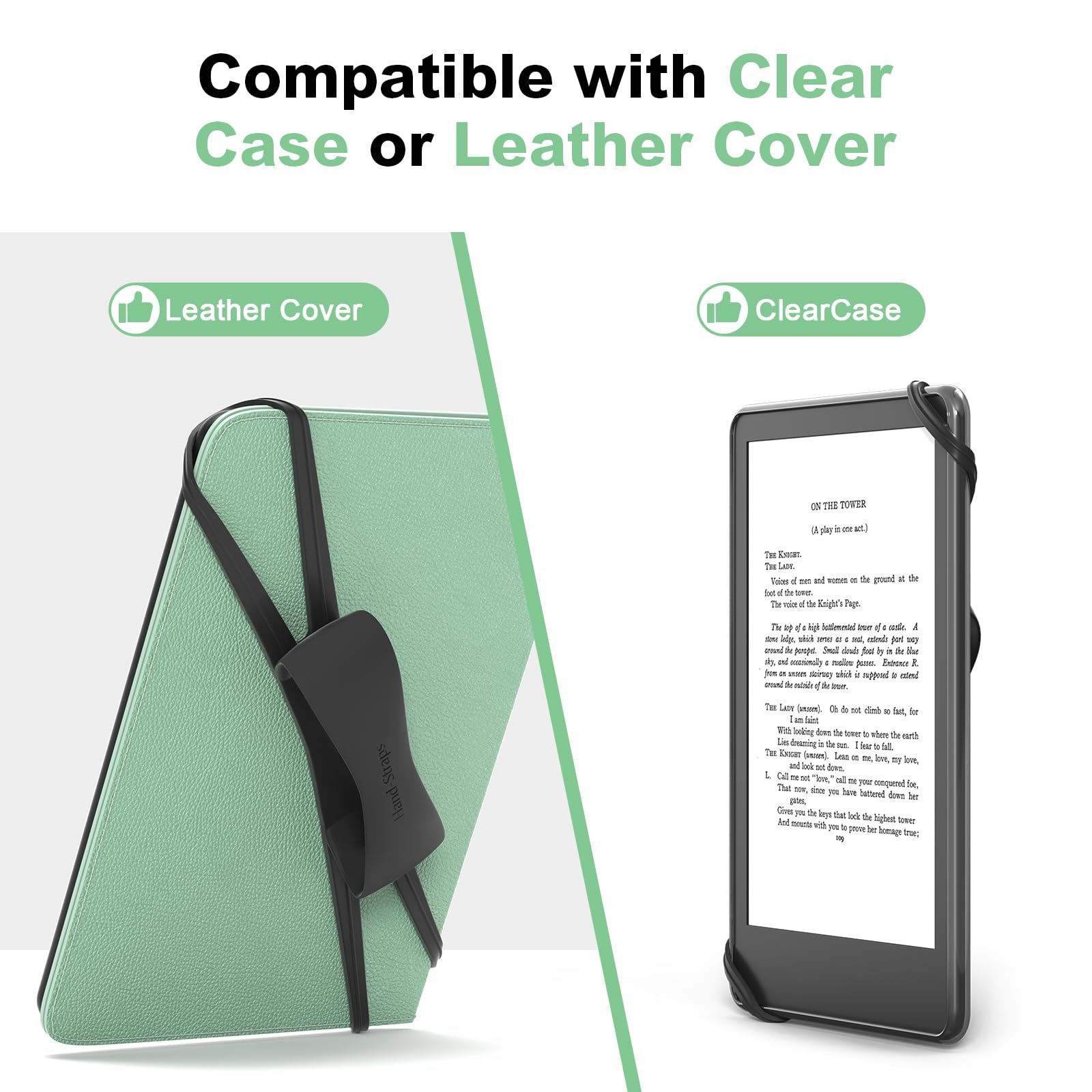 MoKo Cinturino Sicurezza Per Kindle/Tablet 6-8 Pollici - Antiscivolo, Elastico, Verde Gemma - Foto 5