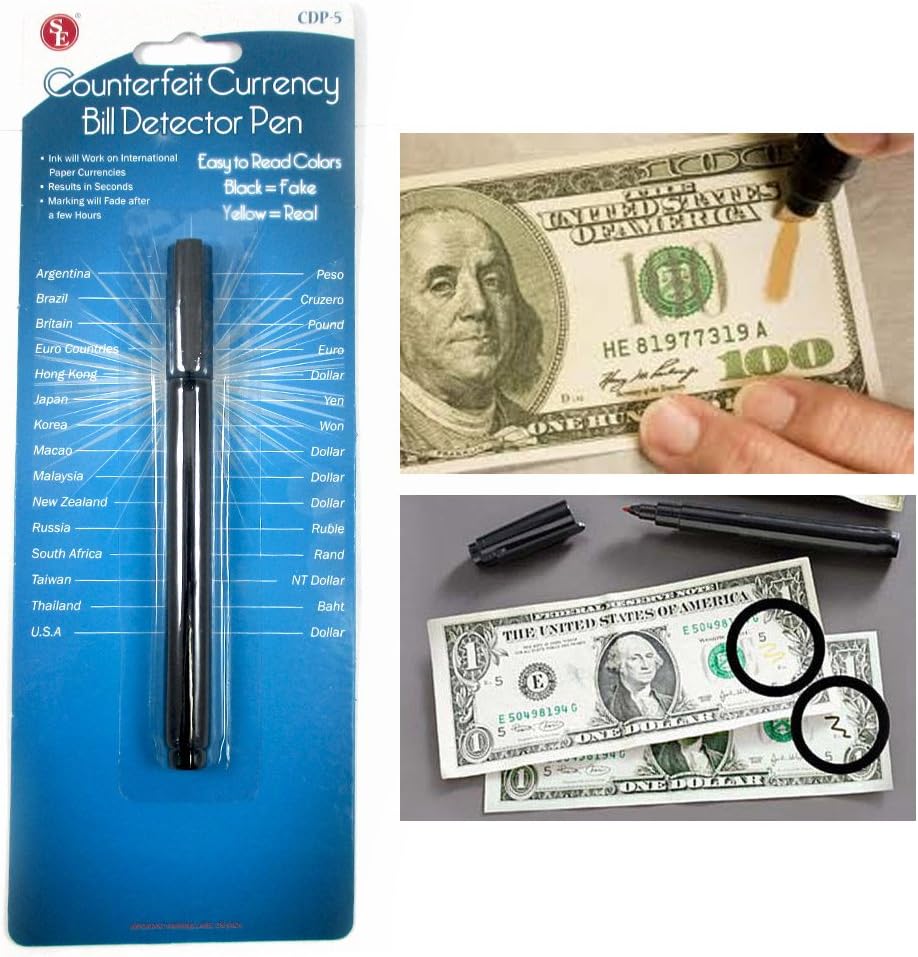 Counterfeit Money Detector Pen Bill Marker Fake Note Currency Thief Buy1get1FREE