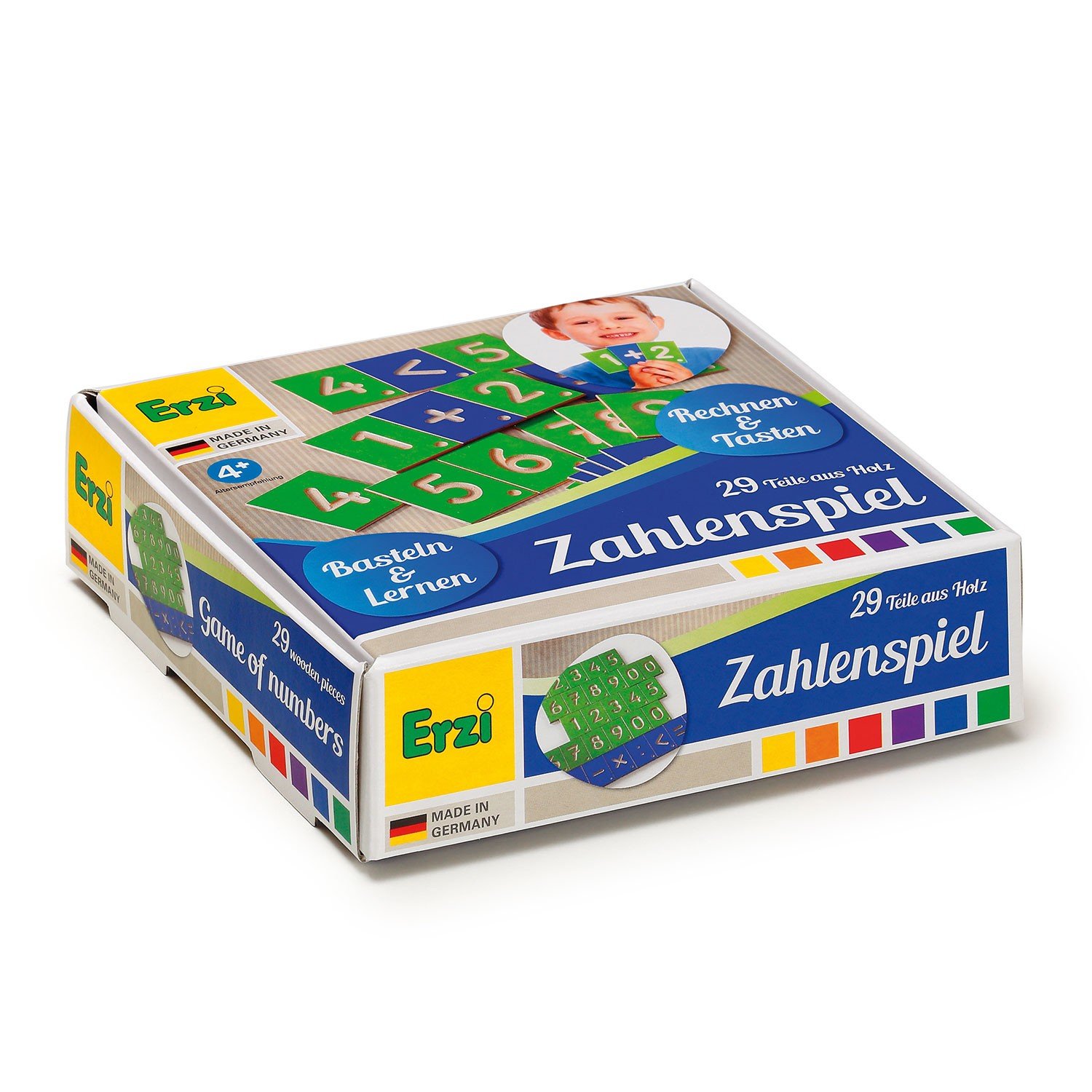 Erzi Juguete de Madera Números Juego Educativo alemán