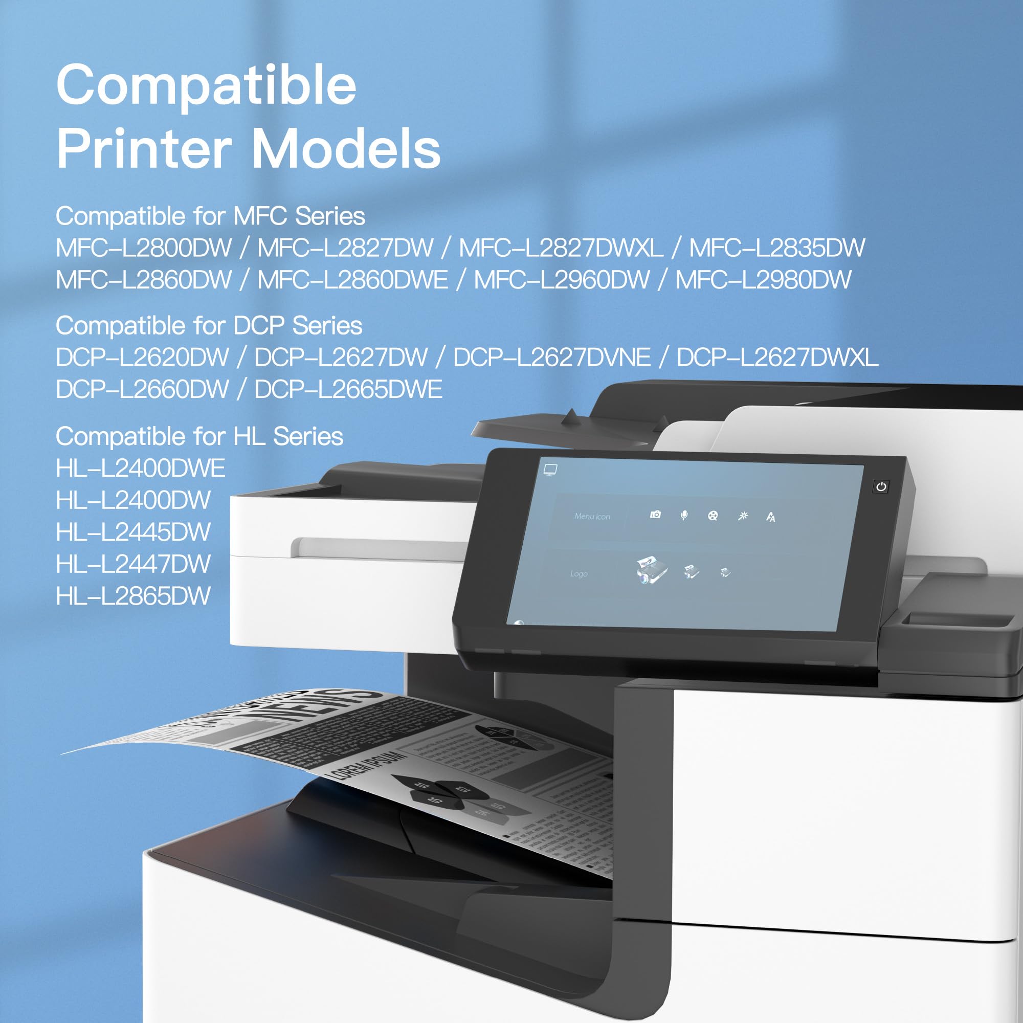 GPC Image TN2510XL TN2510 Toner Compatibili per Brother TN-2510 XL per MFC-L2827DW L2800DW L2860DW L2835DW HL-L2400DWE L2445DW L2447DW DCP-L2660DW L2620DW L2665DW (2 Nero)