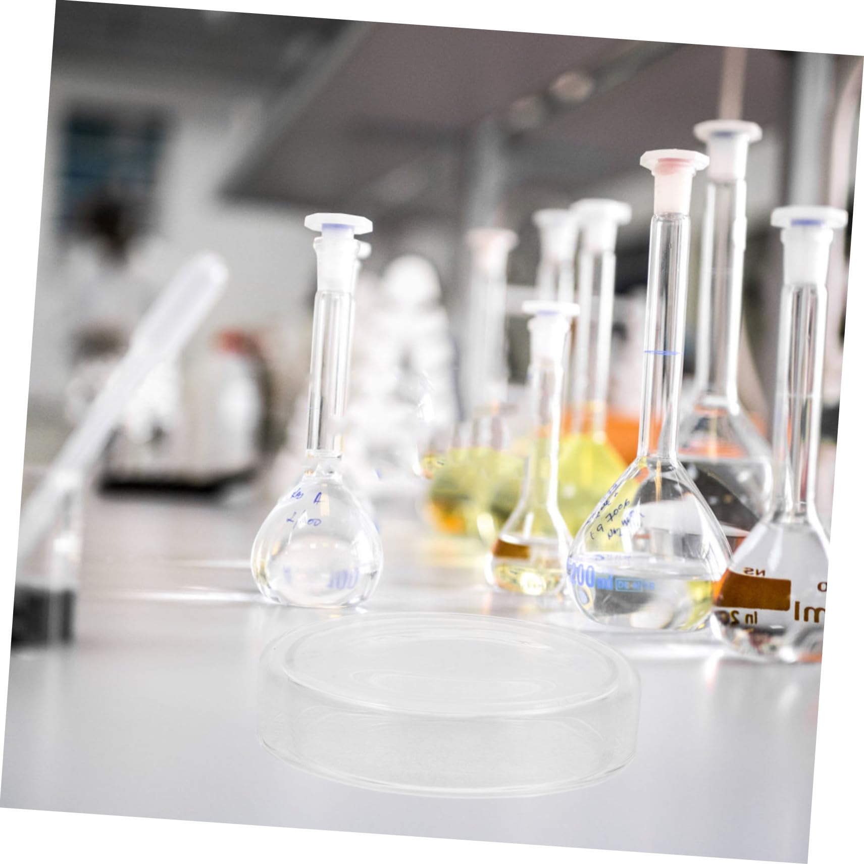 Ipetboom 6pezzi Piastra di Petri in Vetro Trasparente per Laboratorio con Coperchio per Colture Cellulari e Tessuti Resistente alle Alte Temperature Riutilizzabile