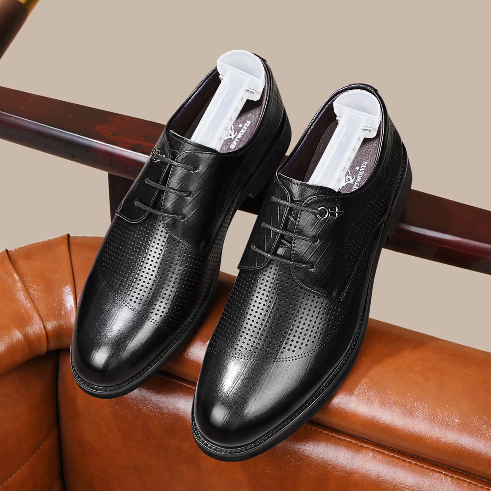 Juego de 20 pares de hormas para zapatos de plástico, ajustables, para hombre, transparentes, con muelle, soporte para zapatillas, mocasines y zapatos casuales
