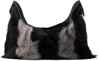 LITVIN Handmade Firewood carrier Real fur Fireplace decor Big firewood storage bag Toys storage bag